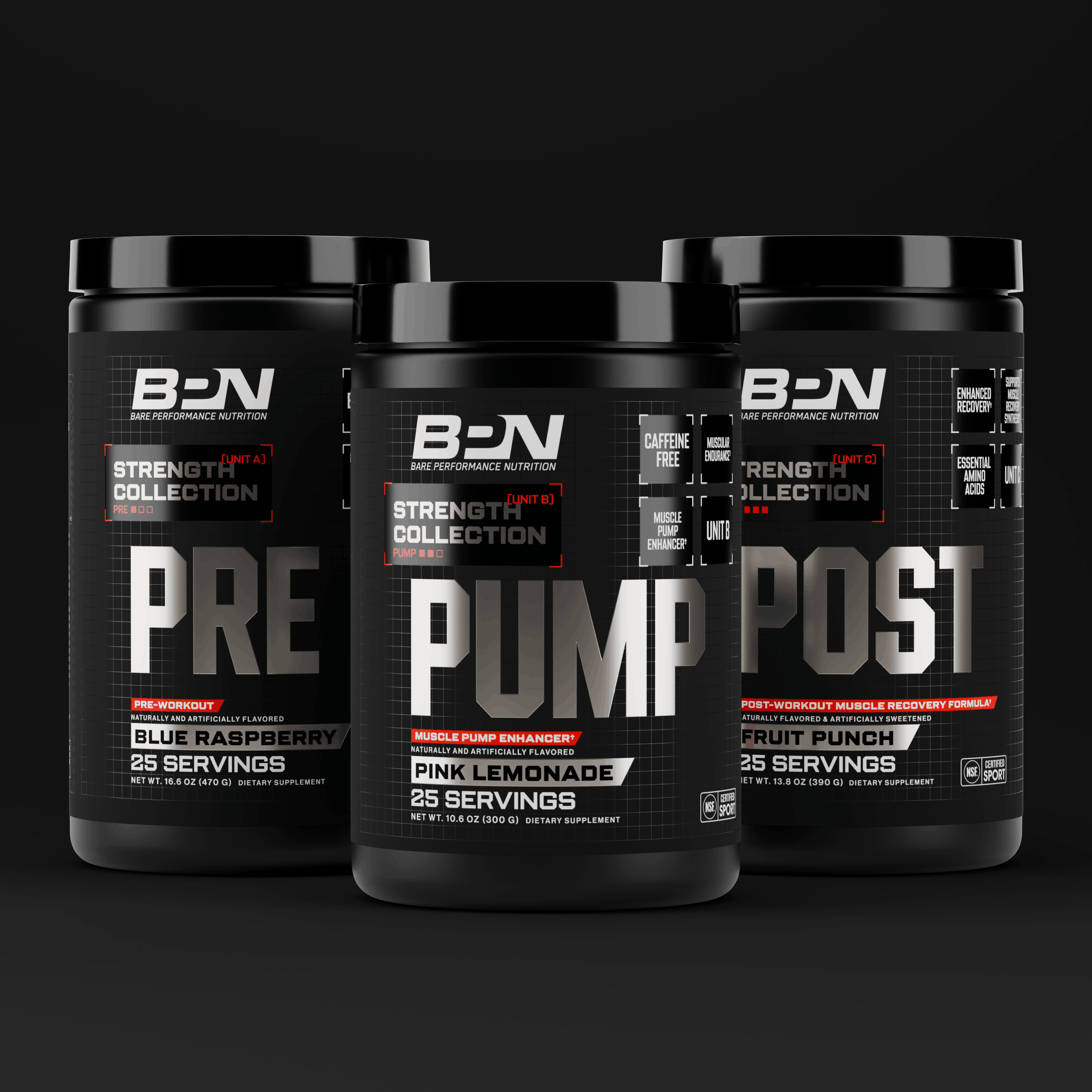 BPN Strength Collection with PRE, PUMP and POST