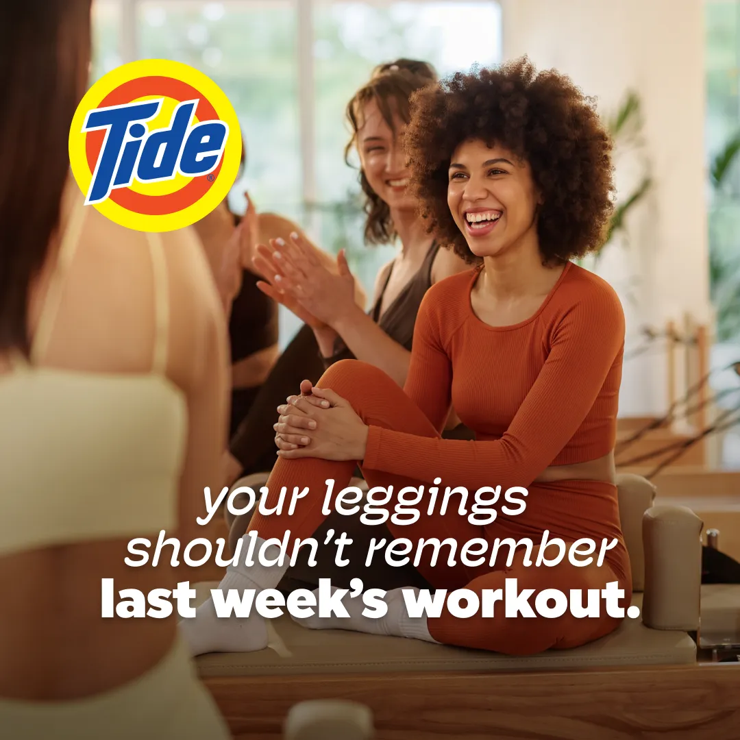 Tide gym-goer artwork: your leggings shouldn’t remember last week’s workout